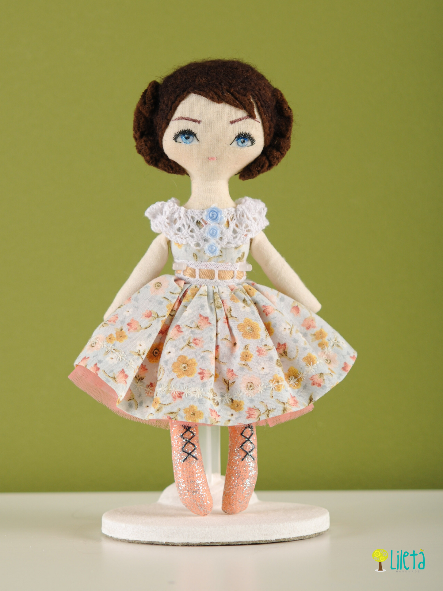 🪴 Lilou – The Herbal Whisperer Doll | Handmade natural soul companion for calm moments