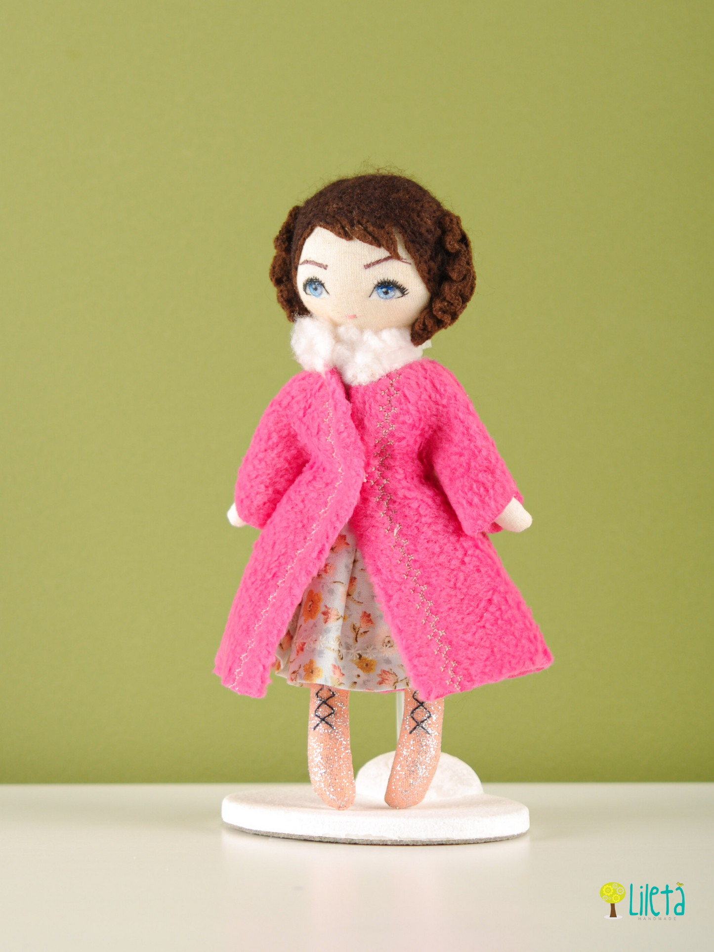 🪴 Lilou – The Herbal Whisperer Doll | Handmade natural soul companion for calm moments