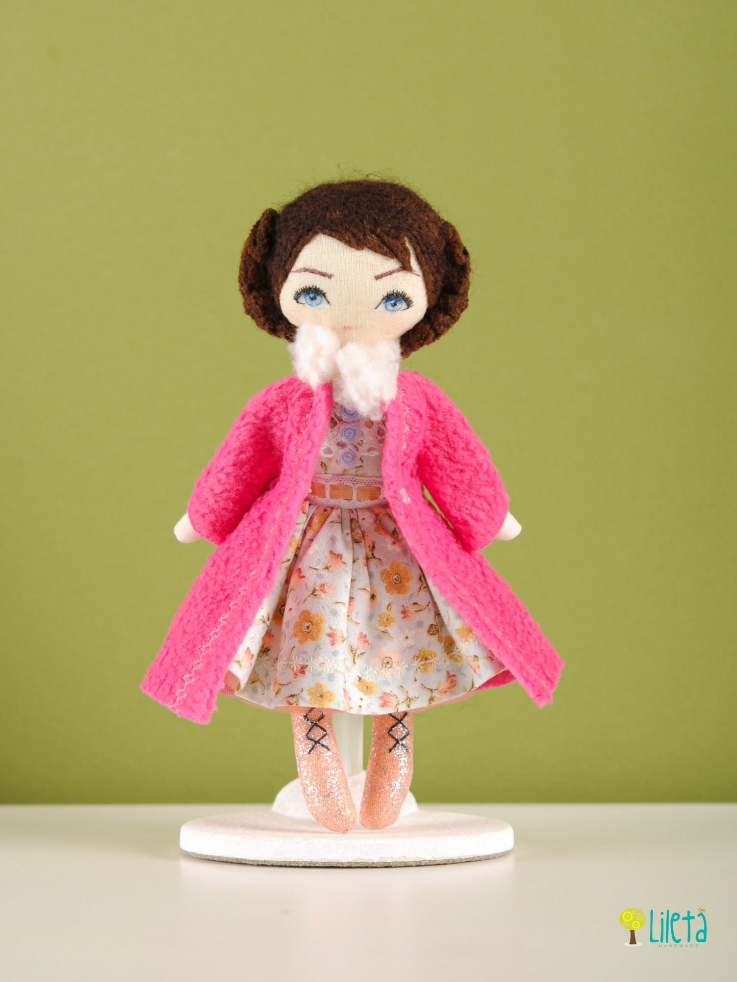 🪴 Lilou – The Herbal Whisperer Doll | Handmade natural soul companion for calm moments