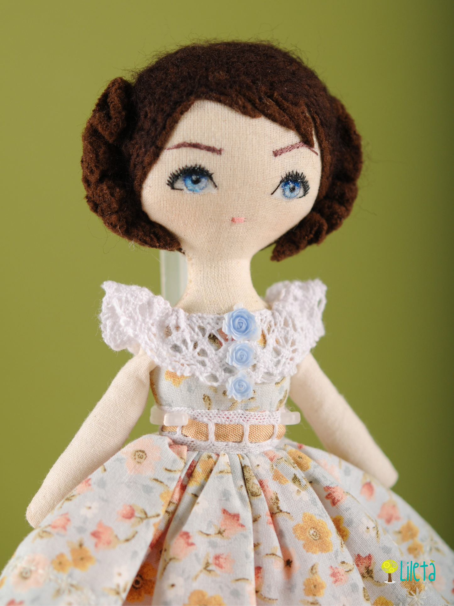 🪴 Lilou – The Herbal Whisperer Doll | Handmade natural soul companion for calm moments