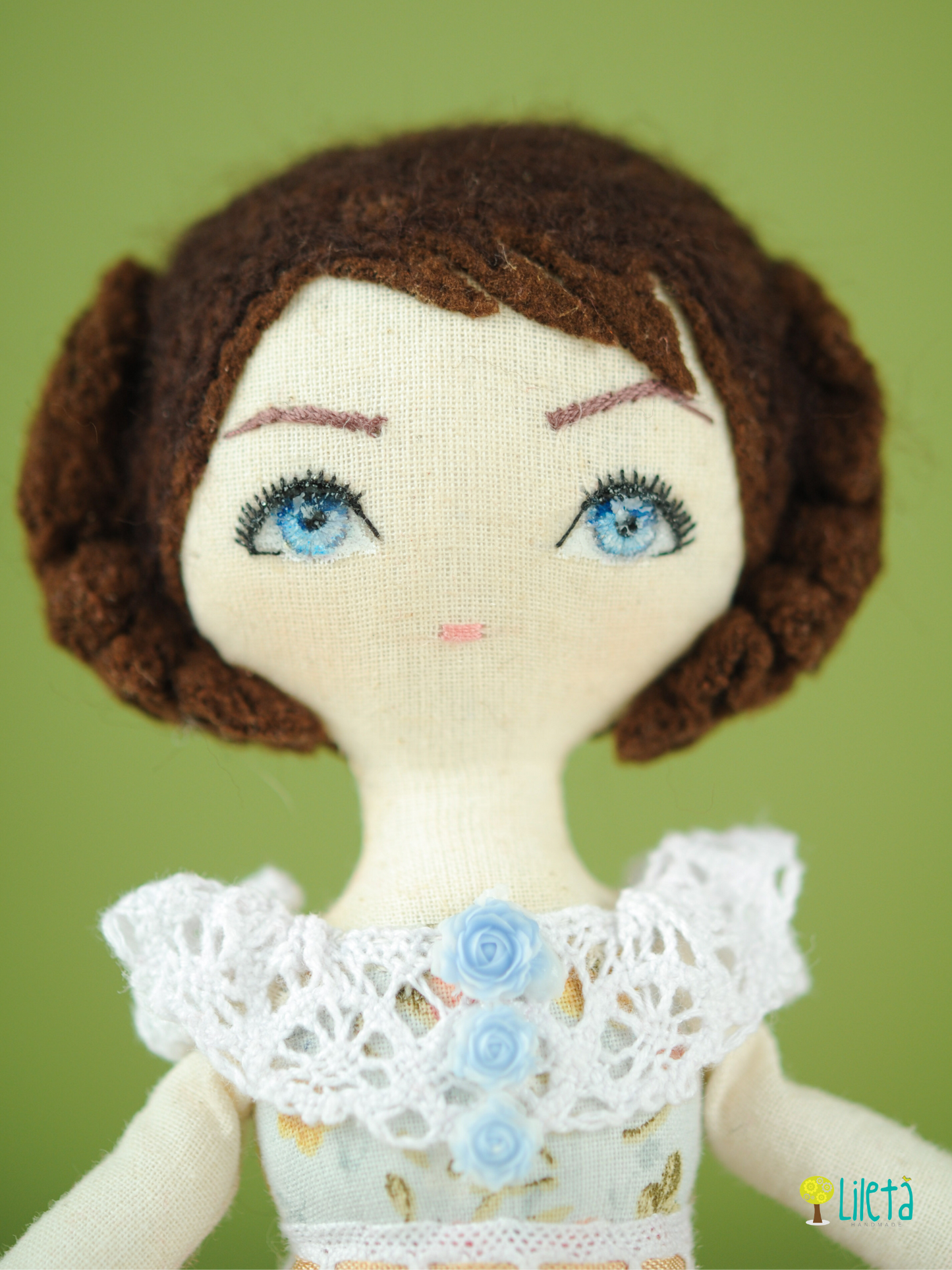 🪴 Lilou – The Herbal Whisperer Doll | Handmade natural soul companion for calm moments