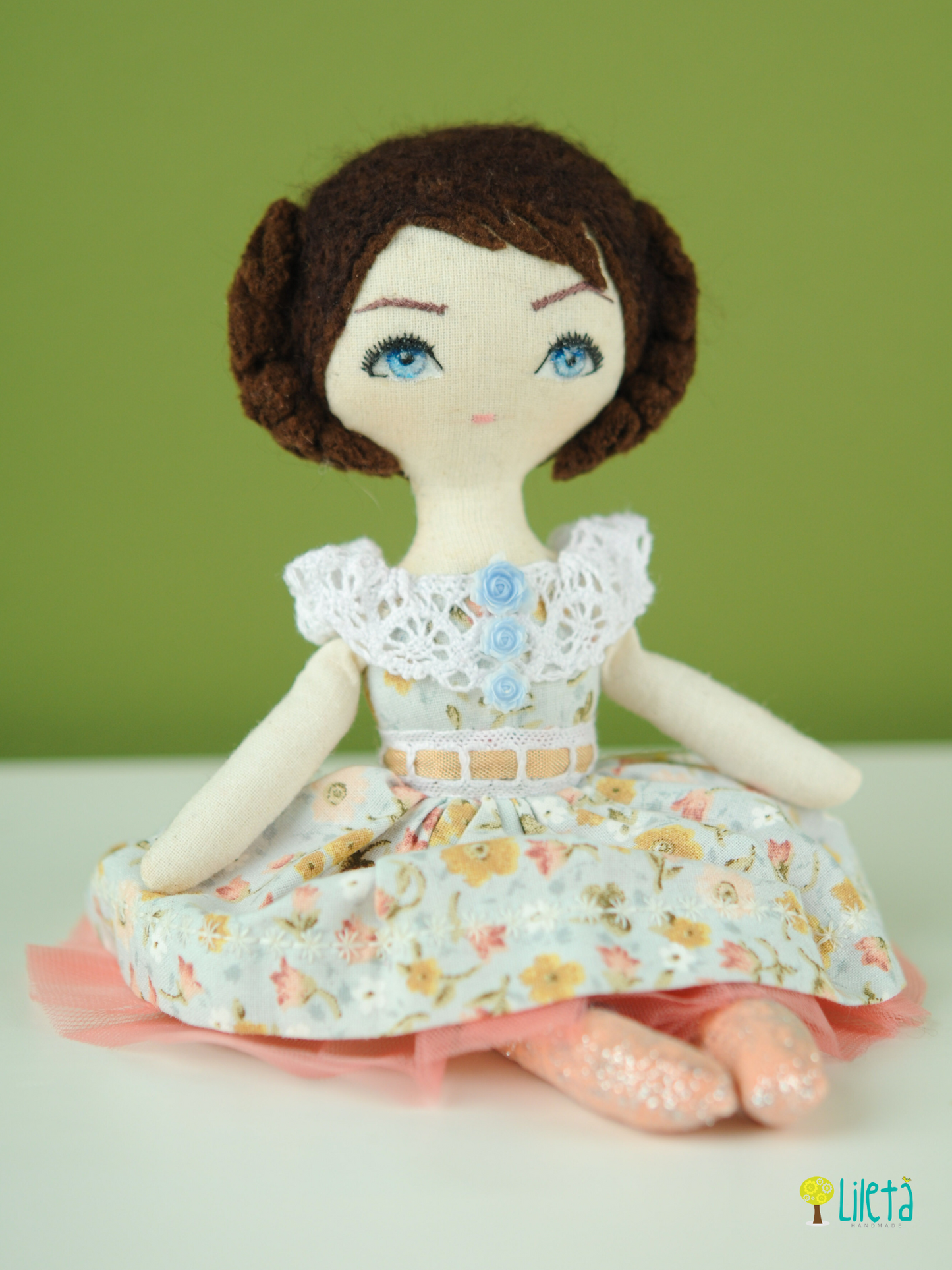 🪴 Lilou – The Herbal Whisperer Doll | Handmade natural soul companion for calm moments