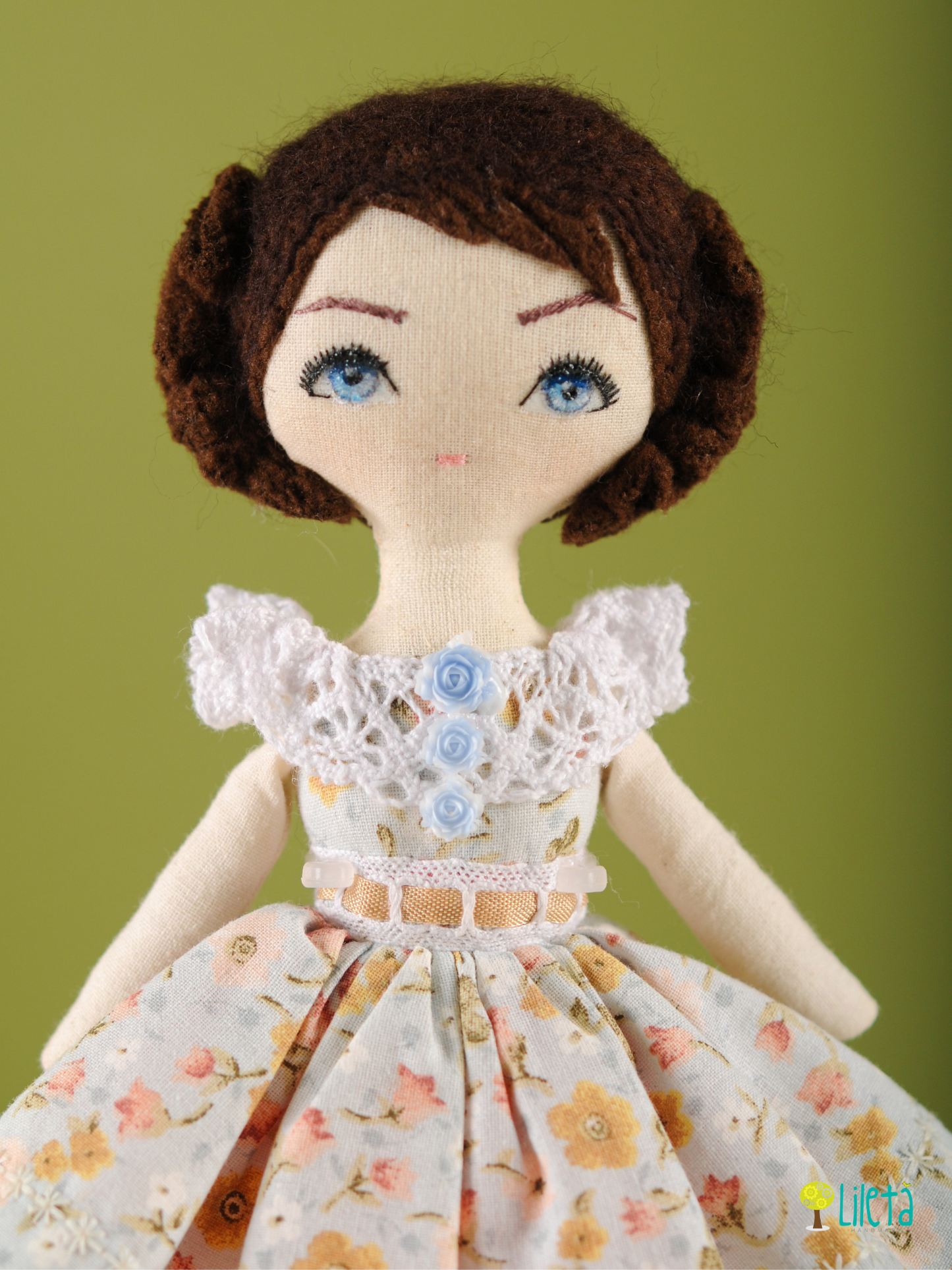 🪴 Lilou – The Herbal Whisperer Doll | Handmade natural soul companion for calm moments