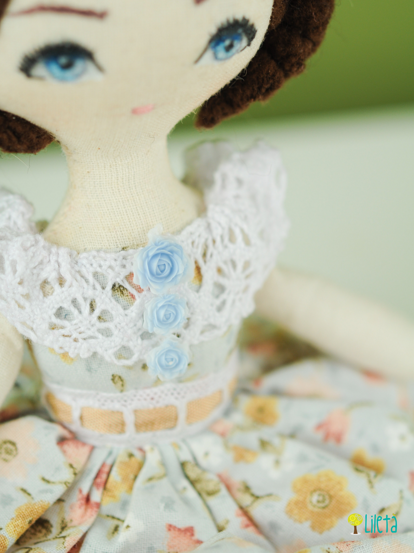 🪴 Lilou – The Herbal Whisperer Doll | Handmade natural soul companion for calm moments