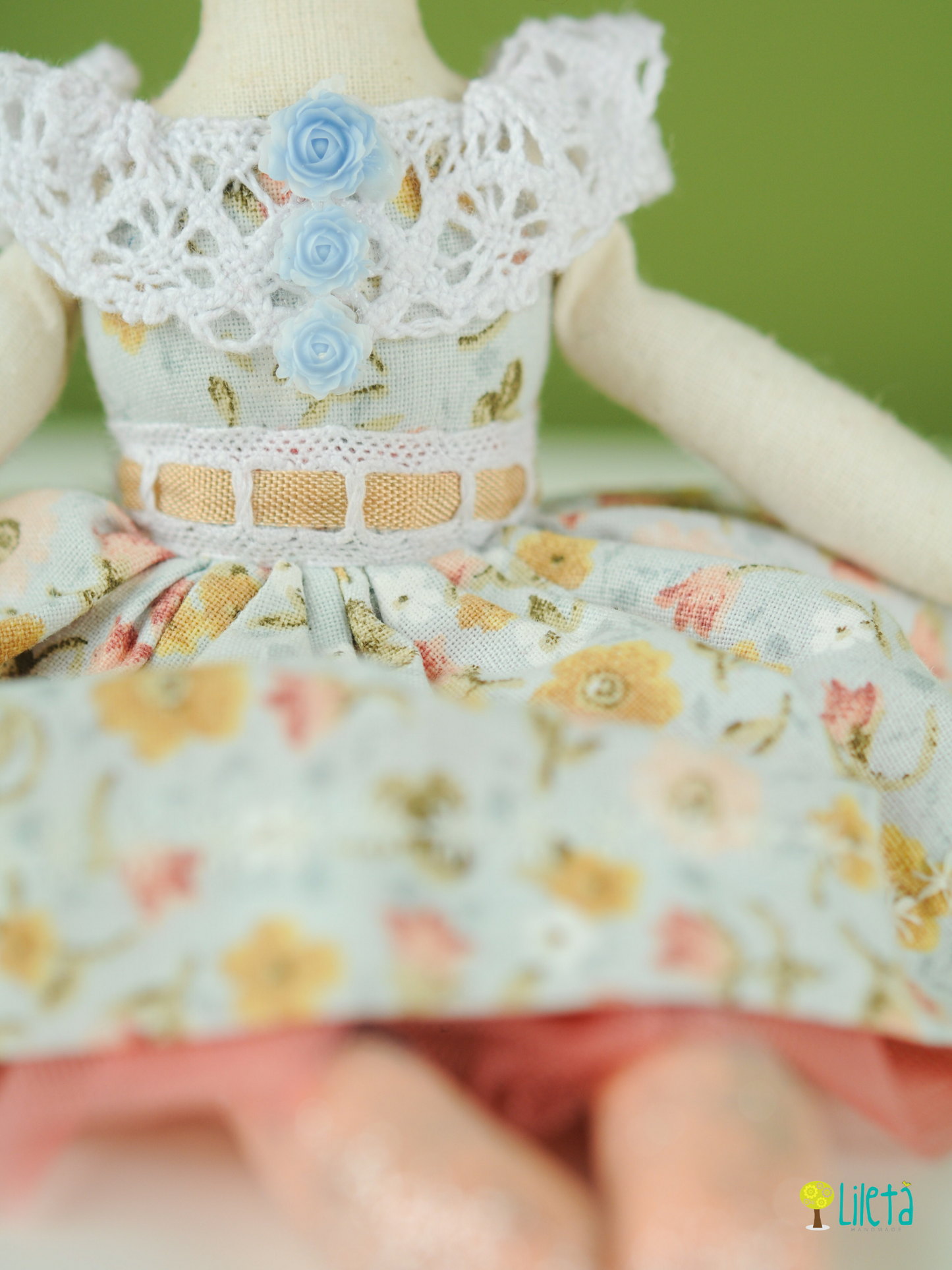 🪴 Lilou – The Herbal Whisperer Doll | Handmade natural soul companion for calm moments